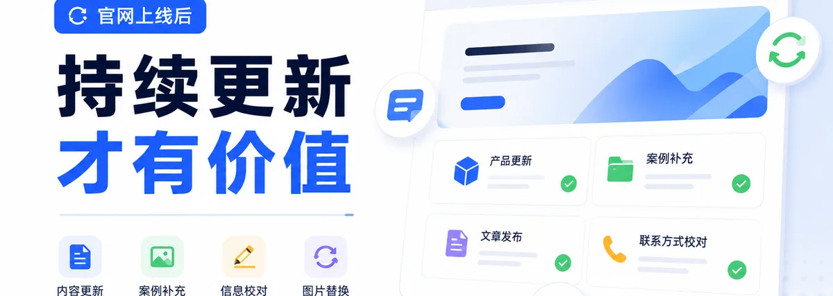 企业官网上线后还需要做哪些更新