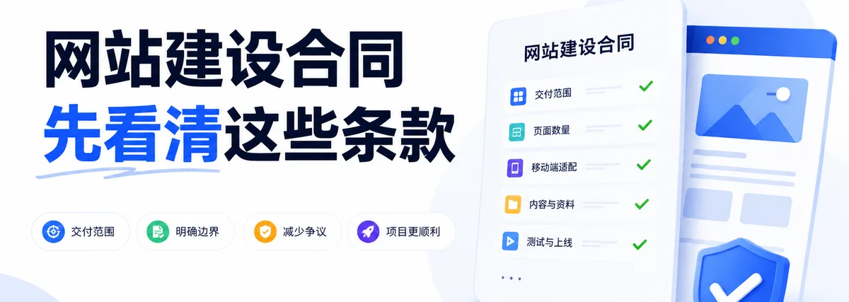 网站建设合同里哪些条款要先看清