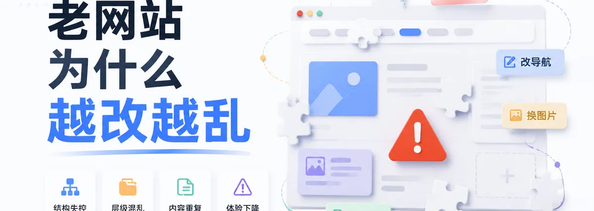 老网站为什么越改越乱